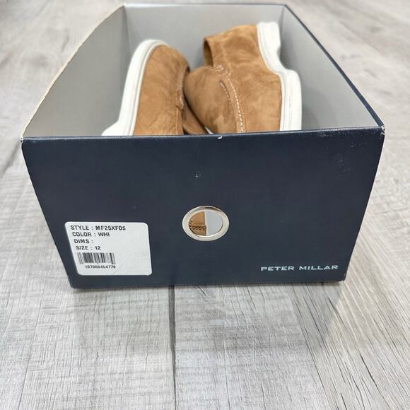 Peter Millar Excursionist Loafers Men\'s Size 12 Nubuck Whiskey MS25XF05 $275 main image 8